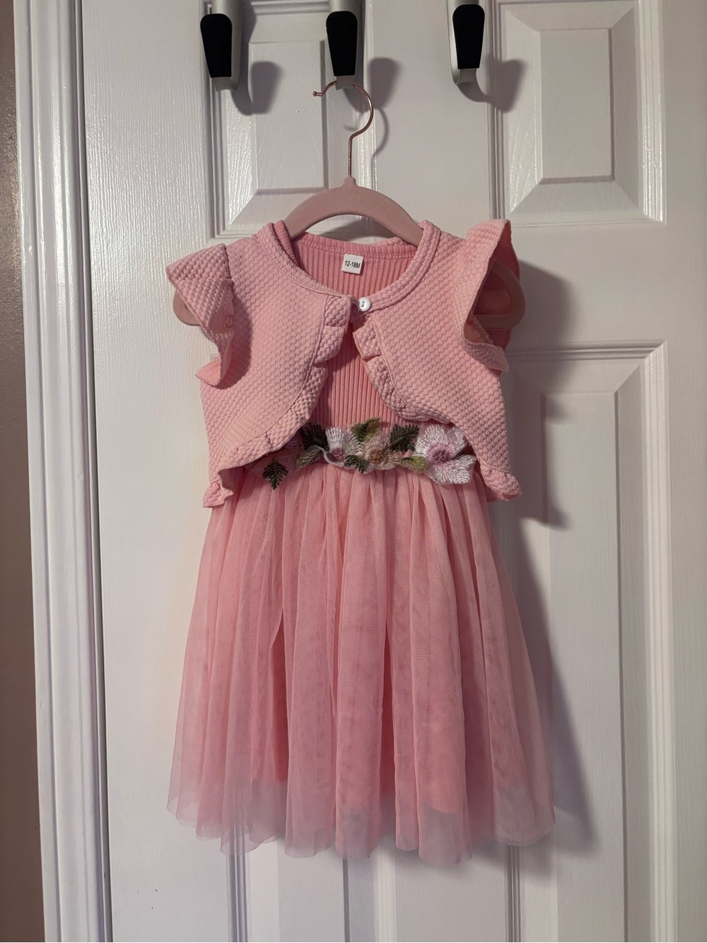 2 Piece - Pink Floral Tulle Party Dress